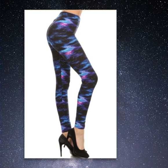 Galaxy Leggings Space Leggings Shooting Star Best Seller Super Soft New With Tag - Picture 5 of 12